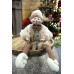Krémový vianočný škriatok 50cm