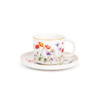 Porcelánová šálka s podšálkou Mak 220ml