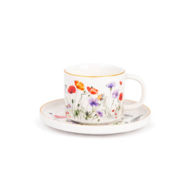 Porcelánová šálka s podšálkou Mak 220ml